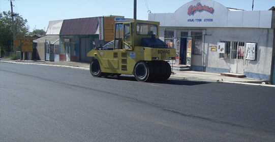 STADT SCHYMKENT, ARGINBEKOVA STRASSE STRASSENBAU-PROJEKT